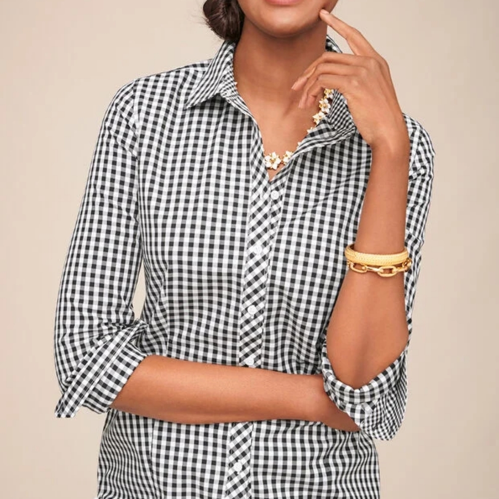 Talbots Gingham Button Down Shirt